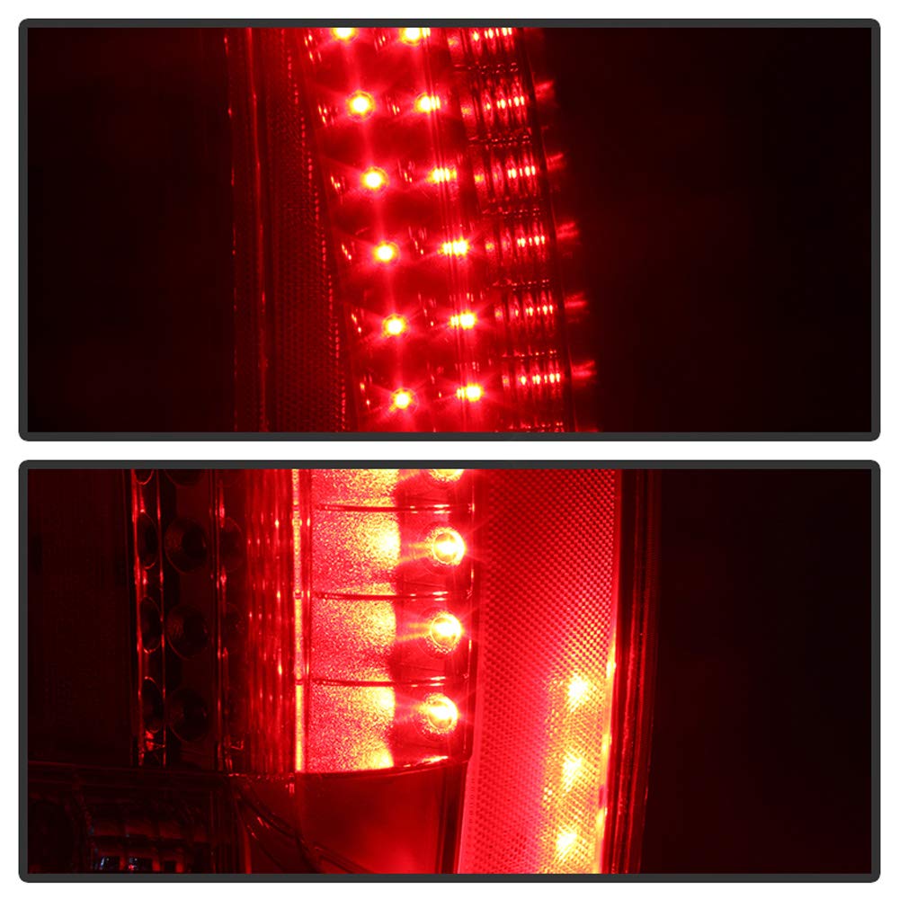 ACANII LED Tail Lights Brake Lamps Replacement for 2007-2014 Cadillac Escalade ESV - Driver & Passenger Side Red Smoke Style - Enhanced Visibility & Safety for Night Driving