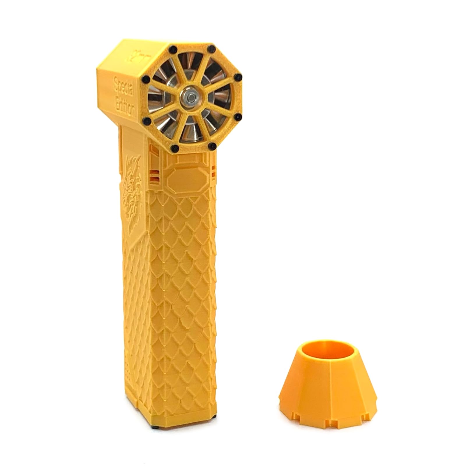 Muloo Dragon Pattern Handheld Fan - Portable Electric Blower with Powerful Airflow, Rechargeable Battery for Home, Office, Travel & Outdoor Cooling | Perfect for Camping, Beach, Gym & Hot Weather Use