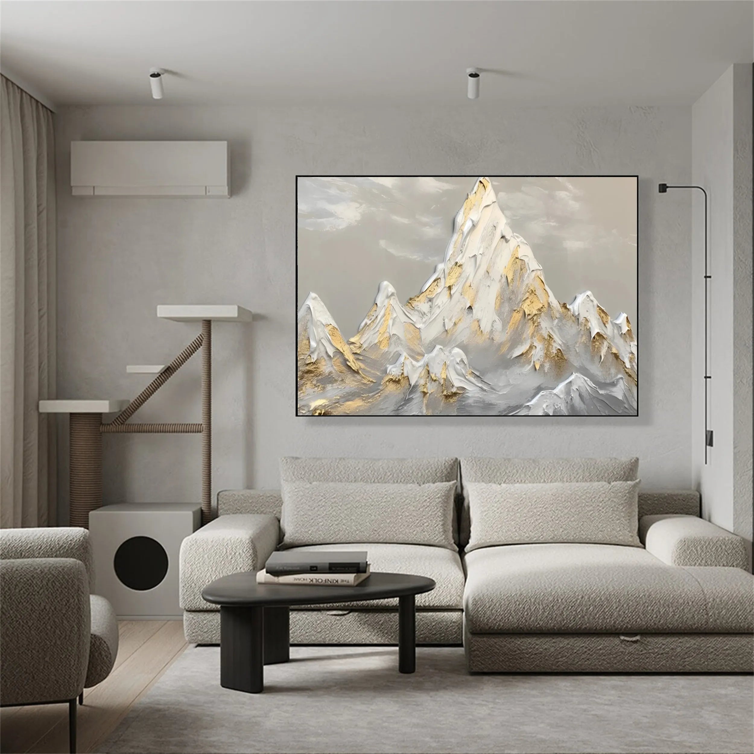 Minimalist Textured Plaster Art Painting - Modern Abstract Wall Decor for Living Room, Bedroom & Office | #MM263