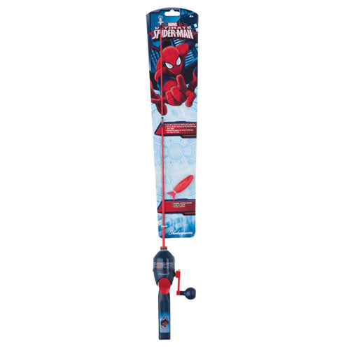 Shakespeare Spider-Man Light Up Kids Fishing Rod Combo - Perfect for Outdoor Adventures & Superhero Fun