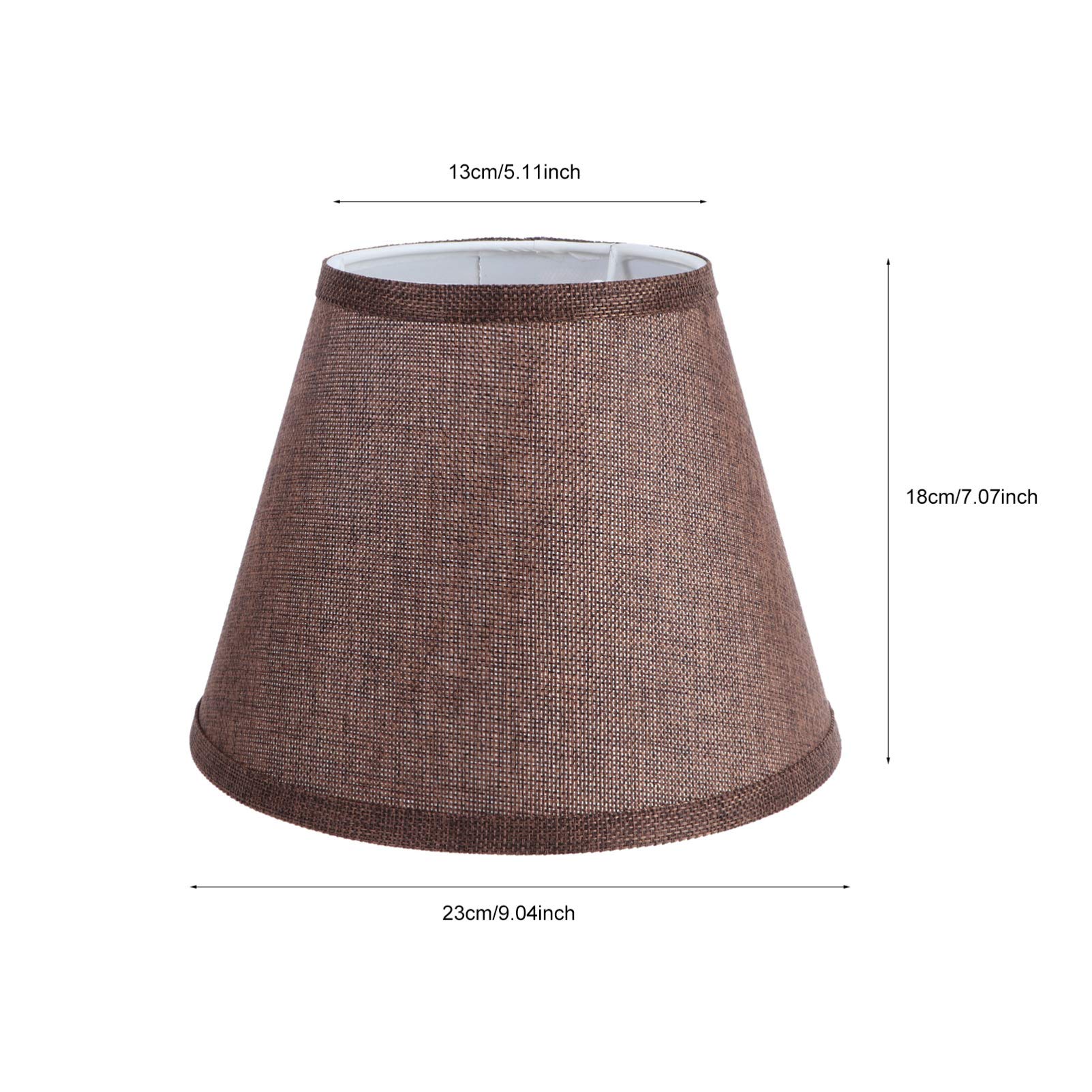 Lurrose 23cm Clip-On Drum Lamp Shade - Fabric Chandelier & Table Lamp Cover for Bulbs & Candles - Perfect for Home Office, Bedroom, and Living Room Lighting Decor