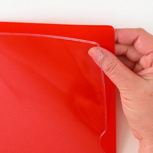 StoreSMART 25-Pack Heavy Duty Plastic Document Organizers with Red Back & Clear Front - Perfect for Office Filing, Home Organization & School Supplies (Model PF8511PQR-25)