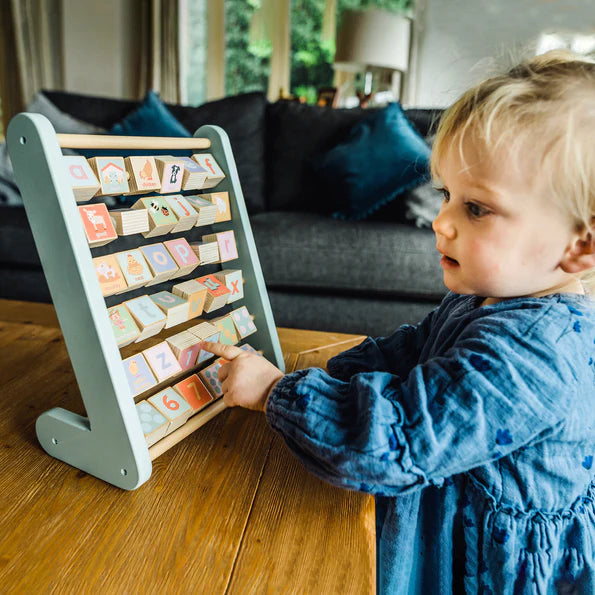 Farm Animal Alphabet Abacus - Wooden Educational Counting Toy for Kids - Perfect for Preschool Learning, Math Skills & Animal Recognition - Ideal for Homeschooling & Montessori Classrooms