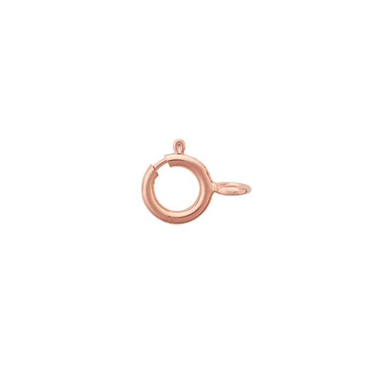 14K Yellow, White, or Rose Gold Spring Ring Clasp - Lightweight 4mm to 6mm Round Italian Jewelry Findings for Necklaces, Bracelets & DIY Jewelry Making