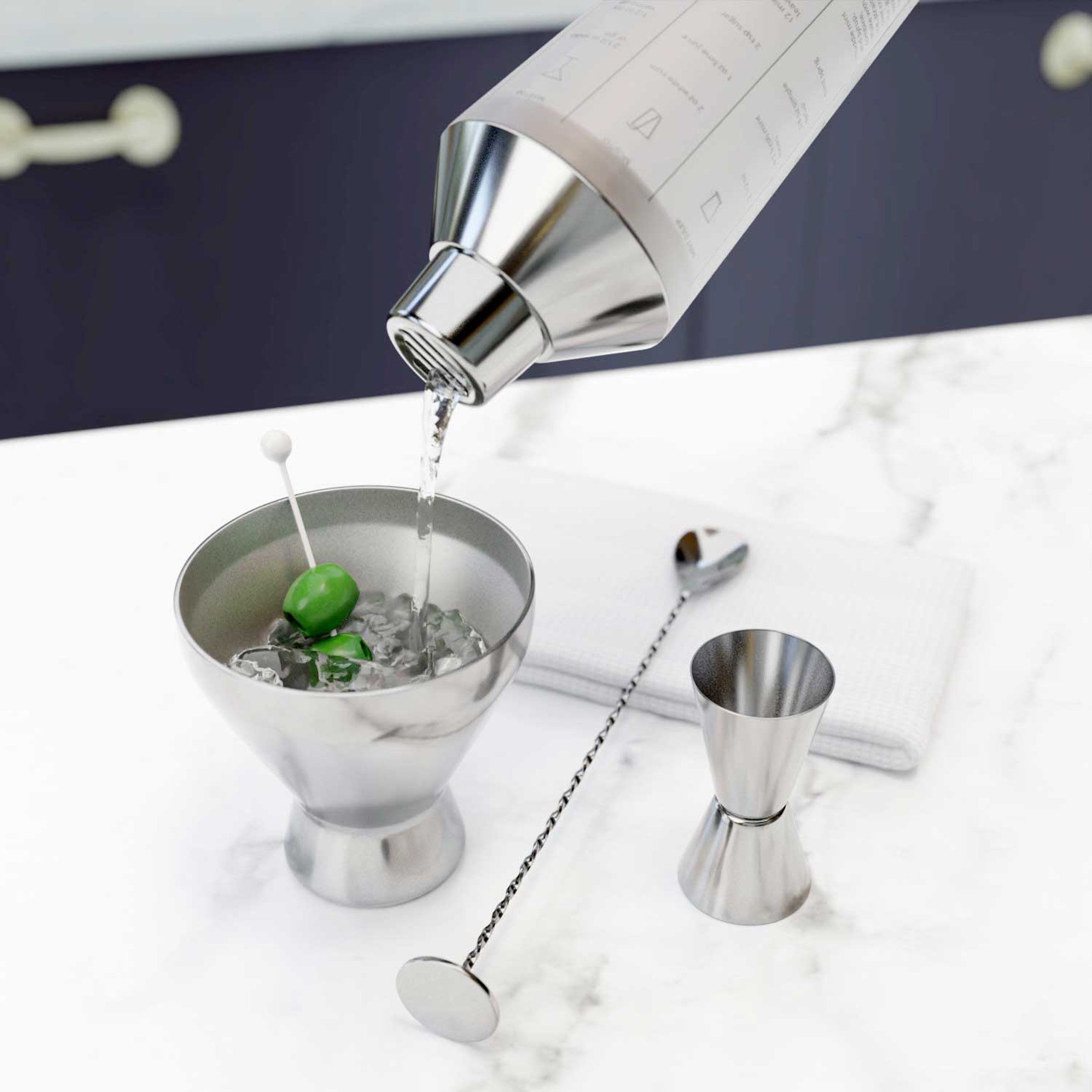 Premium 5-Piece Mixology Cocktail Shaker Set - Bar Tools for Professional & Home Bartenders - Perfect for Mojitos, Margaritas & Craft Cocktails