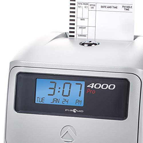 Authentic Pyramid Time Cards (1,000 Count) - Compatible with 4000, 4000Pro, 4000ProK & 5000 Series Time Clocks - Ideal for Employee Time Tracking & Payroll Management in Offices & Businesses