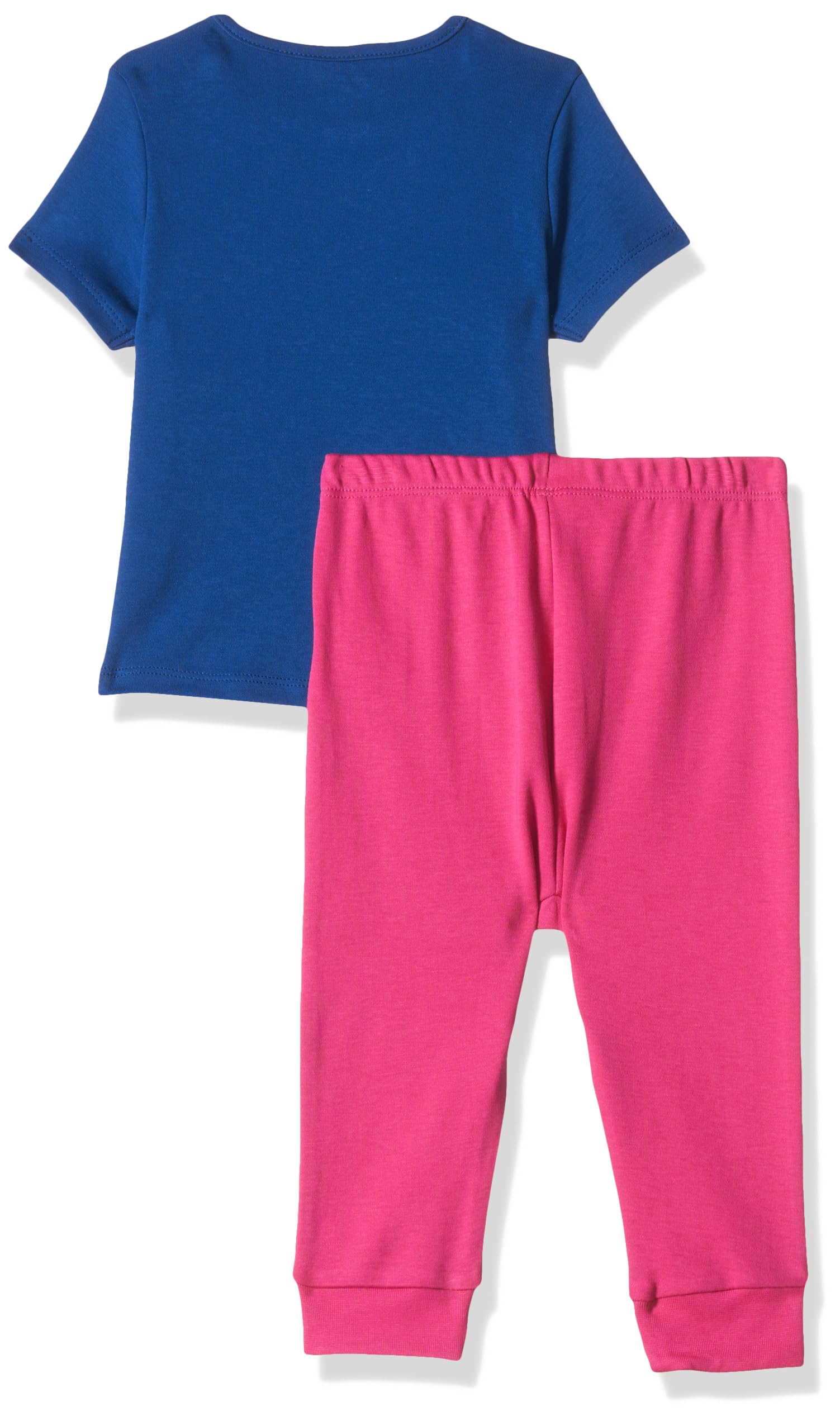 Disney Baby Girls 2-Piece Cotton T-Shirt & Jogger Set - Jam & Honey Brand | 100% Soft Cotton Playwear with Cute Prints | Perfect for Playdates, Daycare & Family Outings