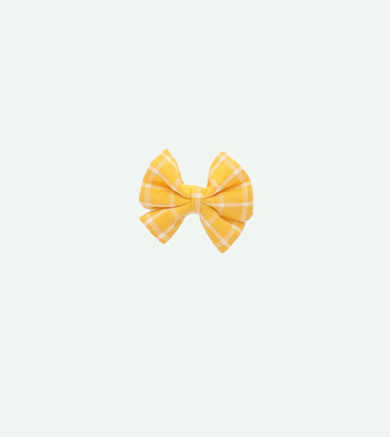 Sticky Lemon Yellow Hair Bow for Girls - Cute Lemon Season Hair Accessory for Parties, Weddings & Everyday Wear