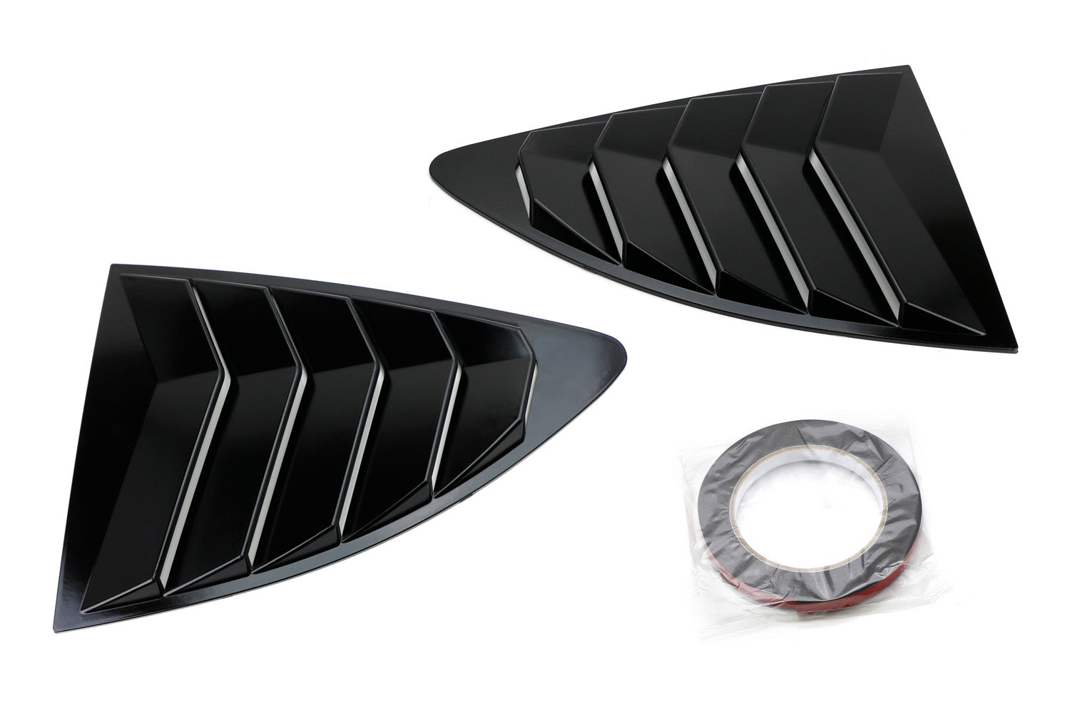 Gloss Black Rear Side Window Vent Louvers for 2013-2021 Scion FRS Toyota 86 Subaru BRZ - Sleek Car Accessory for Enhanced Style & Airflow