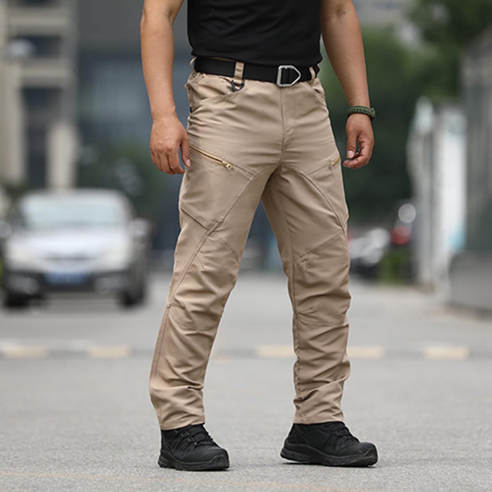 Men's Ripstop Tactical Pants - Water Resistant Stretch Cargo Pants for Hiking, Work & Outdoor Activities with Multiple Pockets | Durable & Comfortable for Adventure, Camping & Daily Wear