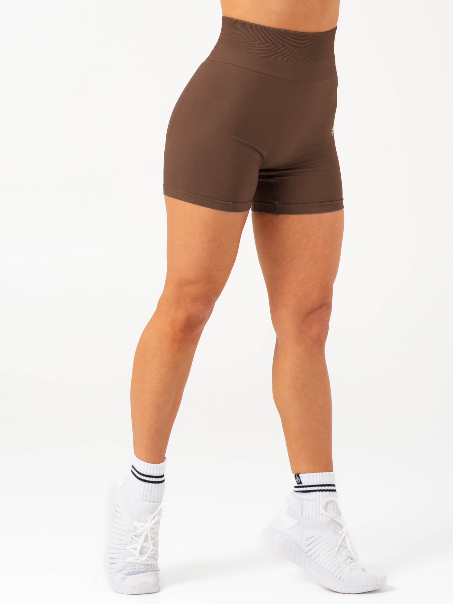 Lift 2.0 BBL Seamless Workout Shorts for Women - High Waisted Butt Lifting Gym Leggings - Espresso Brown - Perfect for Yoga, Running & Fitness Training