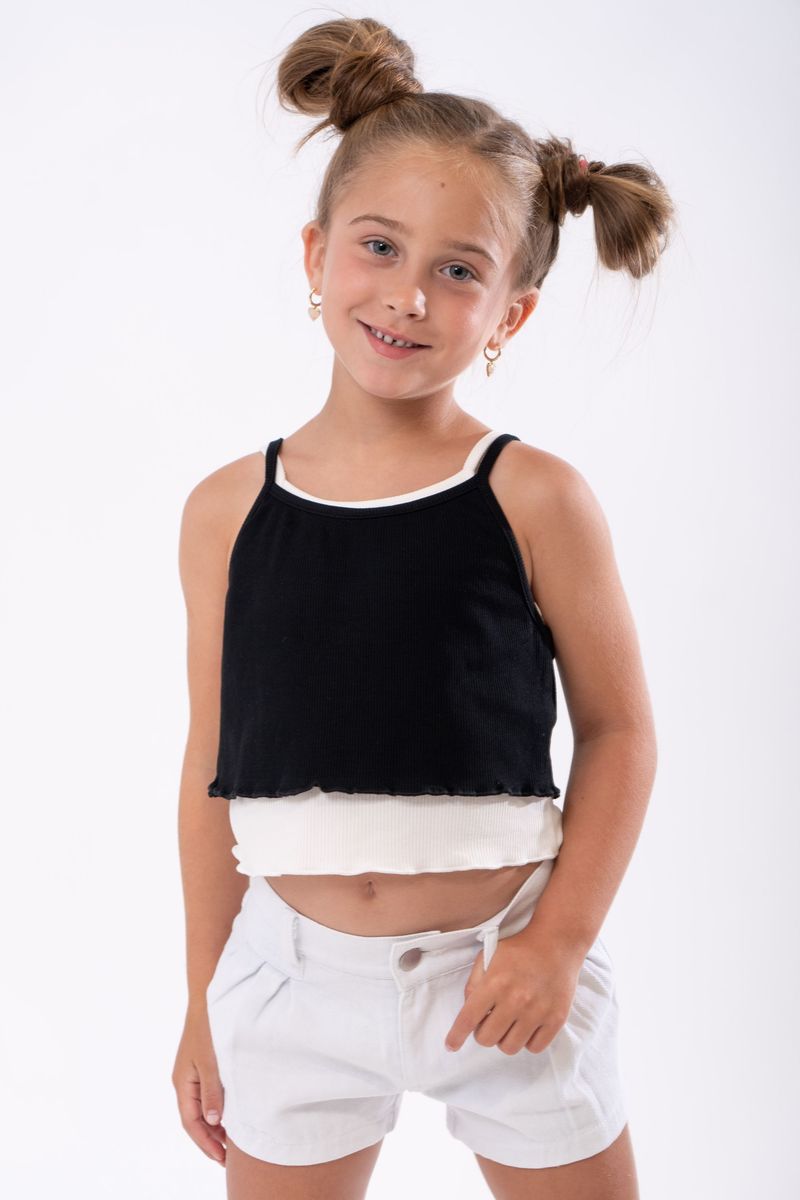 Tweenstyle 2fer Tank Top with Lettuce Edge - Cute & Comfortable Girls' Layering Shirt for School, Playdates & Summer Outfits