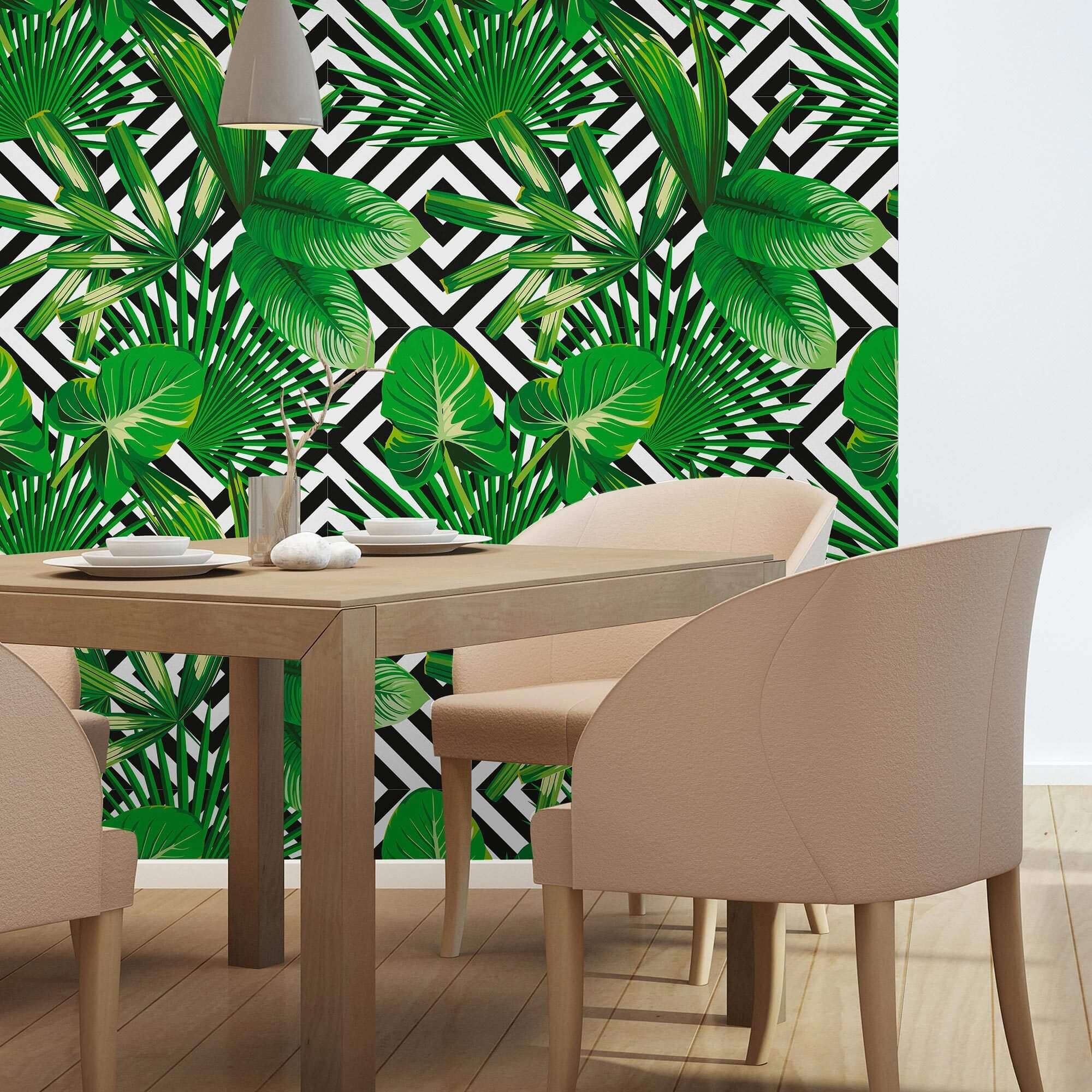 Black and Green Trellis Floral Peel and Stick Removable Wallpaper - Self-Adhesive Wall Decal for Bedroom, Living Room, Nursery & Office Decor - Easy to Install & Remove