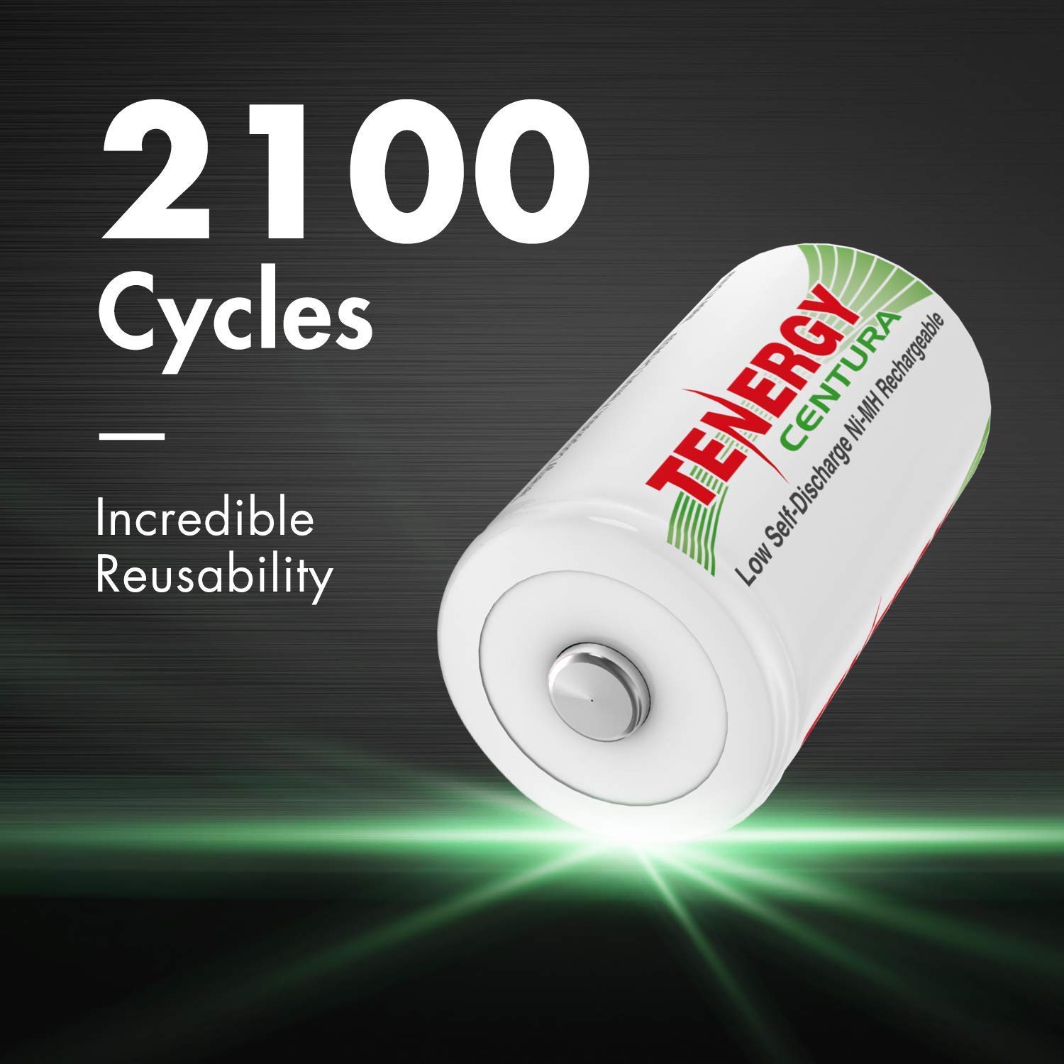 Tenergy Centura 8-Pack Low Self Discharge NiMH Rechargeable Batteries - 4x C Size & 4x D Size - Perfect for Flashlights, Toys, and Emergency Kits - Long-Lasting Power Solution