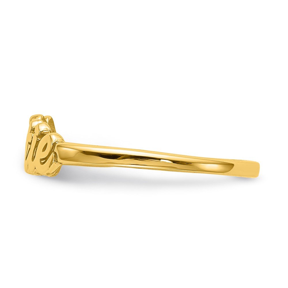 14k Solid Yellow Gold Laser Engraved Name Ring Band - Personalized Custom Jewelry for Women & Men - Perfect for Anniversaries, Engagements, and Special Occasions