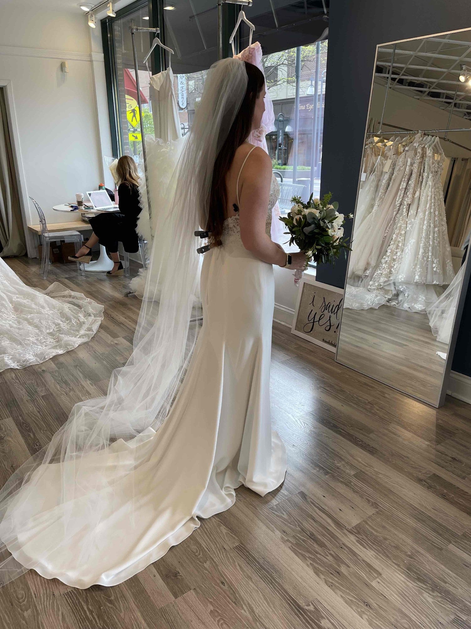 Mikaella 2300 Elegant Lace Wedding Dress for Bride - Perfect for Church, Beach, and Outdoor Ceremonies