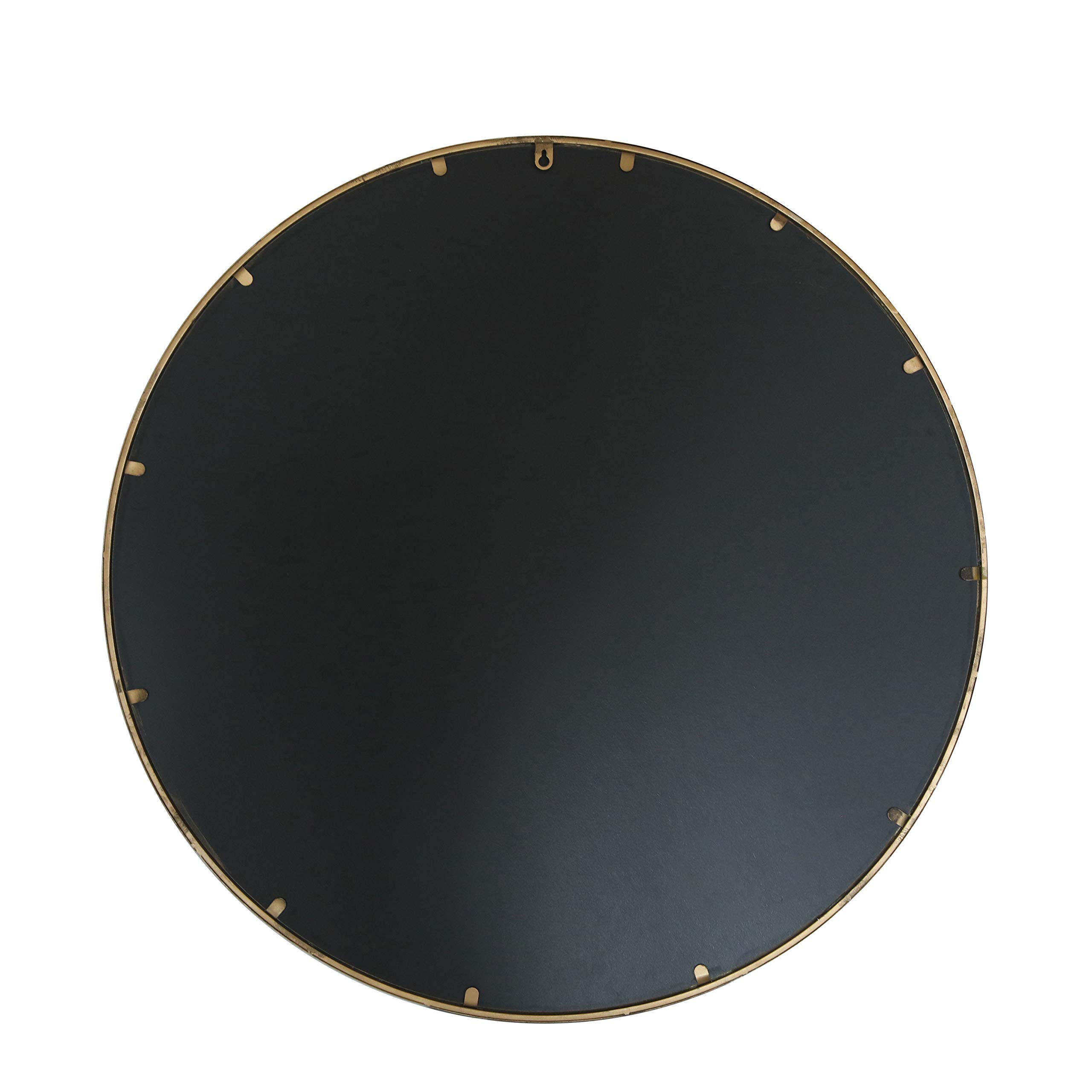 28 Inch Round Gold Wall Mounted Vanity Mirror with Metal Frame - Large Circle Decorative Mirror for Bathroom, Living Room, Entryway & Makeup Area - Perfect for Wall Decor, Dressing Room and Home Styling