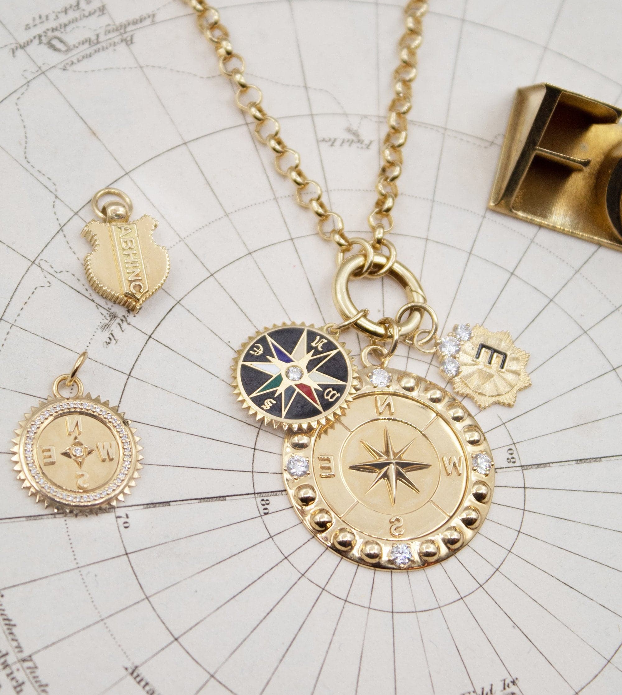 Internal Compass Baby Medallion Necklace - Spiritual Protection Amulet for Newborns & Toddlers - Perfect Christening Gift & Nursery Decor
