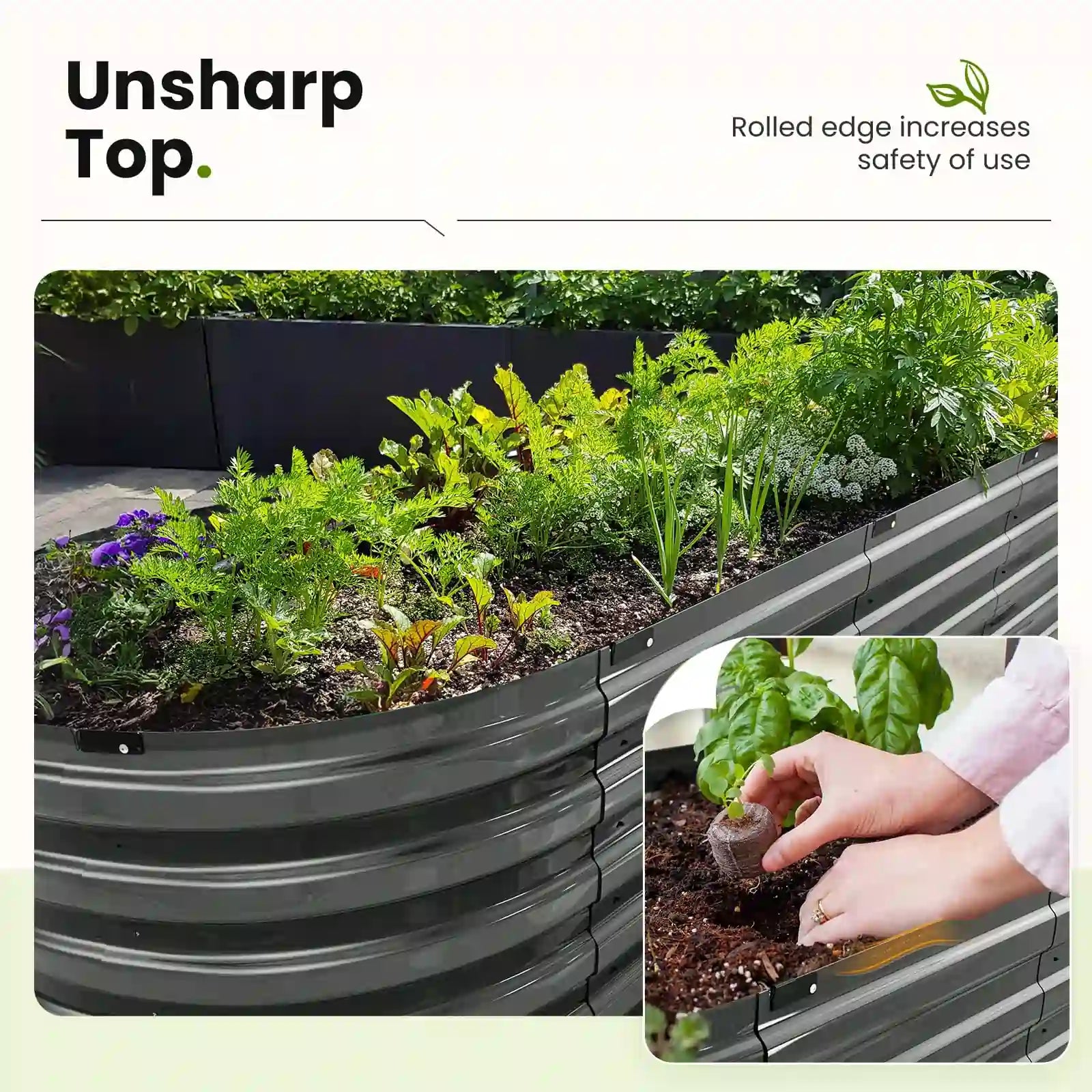Sturdy Screwless Raised Garden Bed Kit - Easy Assembly Elevated Planter Box for Vegetables, Flowers & Herbs - Perfect for Backyard, Patio & Urban Gardening