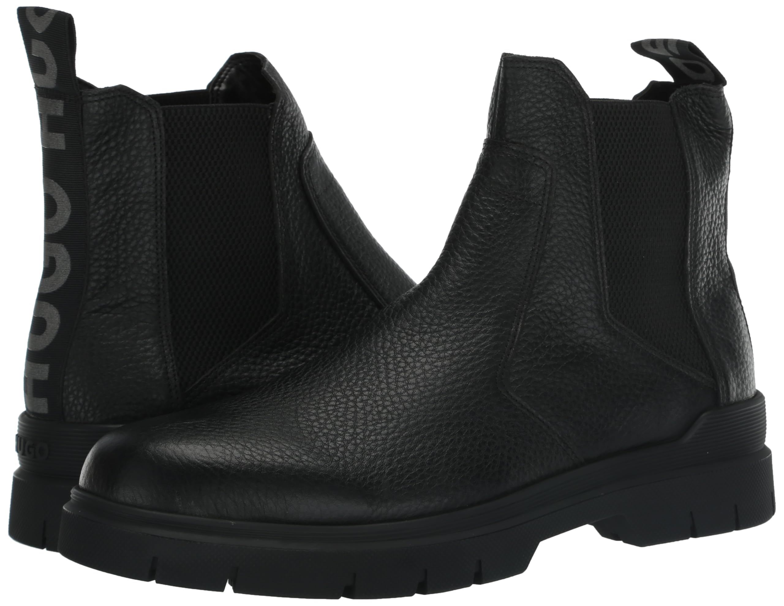 HUGO Chelsea Boots for Men - Stormy Black Leather Ankle Boots | Waterproof & Comfortable | Perfect for Casual Wear, Office & Outdoor Activities