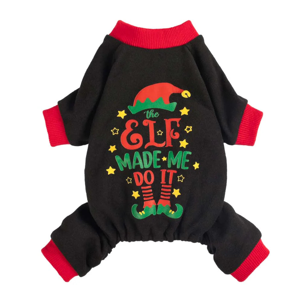 Elf Made Me Do It Christmas Pajamas - Festive Family Matching Holiday Sleepwear for Christmas Morning & Cozy Winter Nights