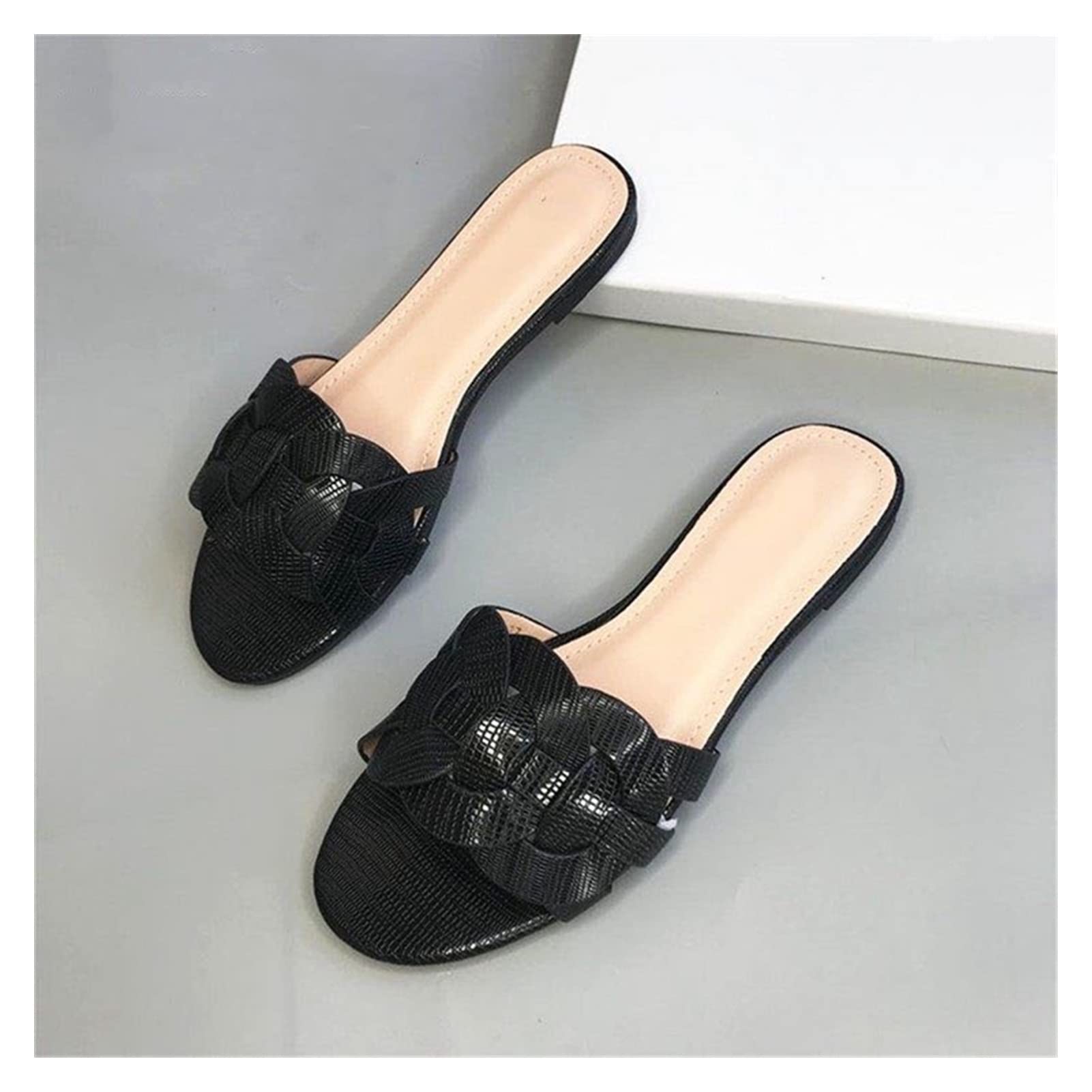 Women's Flat Heel Slippers - Soft Summer Slides for Ladies - Comfortable Flip Flops & Sandals for Beach, Pool, and Indoor Use (Color: B, Size: 36)