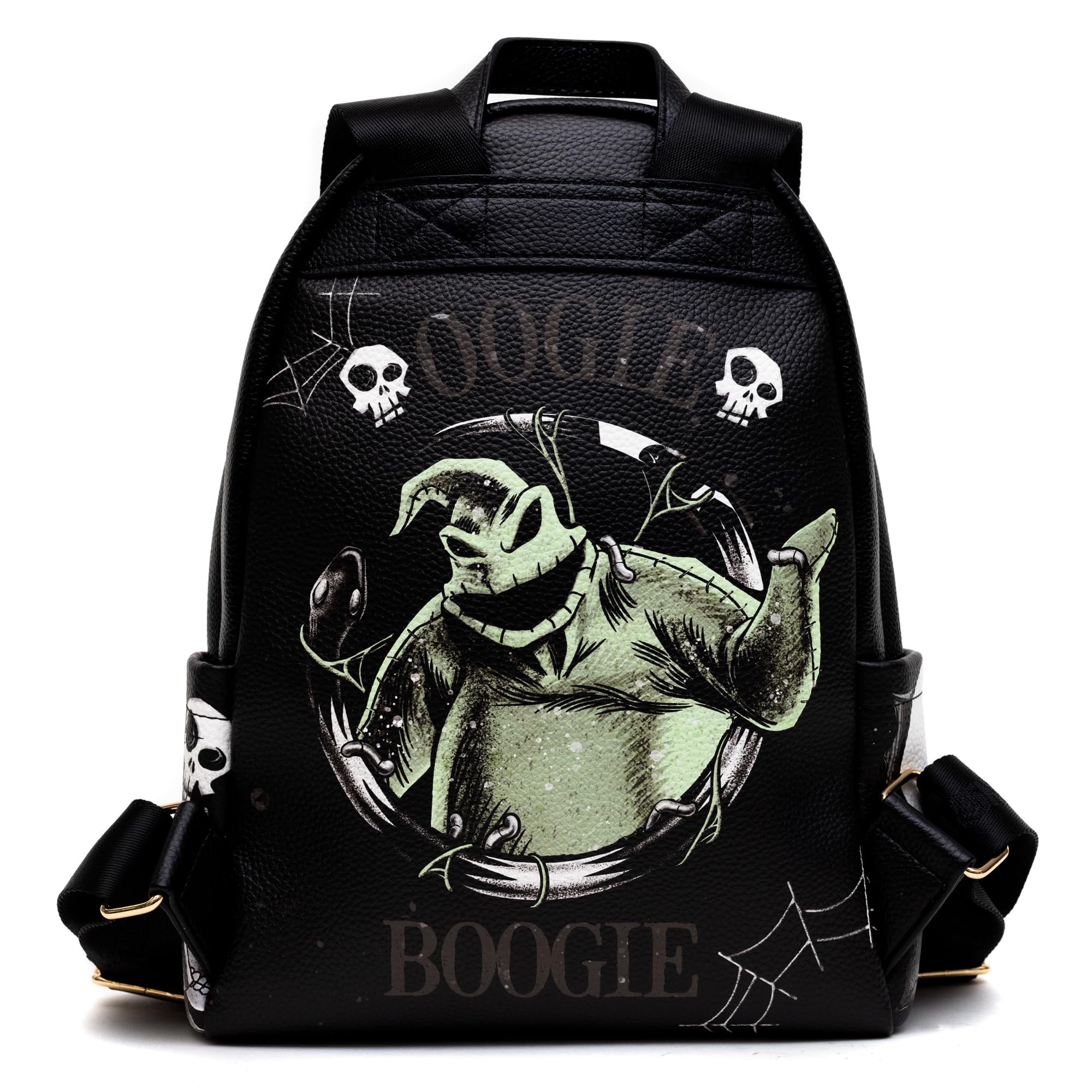 Disney Nightmare Before Christmas Oogie Boogie 12 Inch Vegan Leather Mini Backpack for Women & Teens - Halloween Cosplay, Theme Park Accessory, Anime Convention Bag