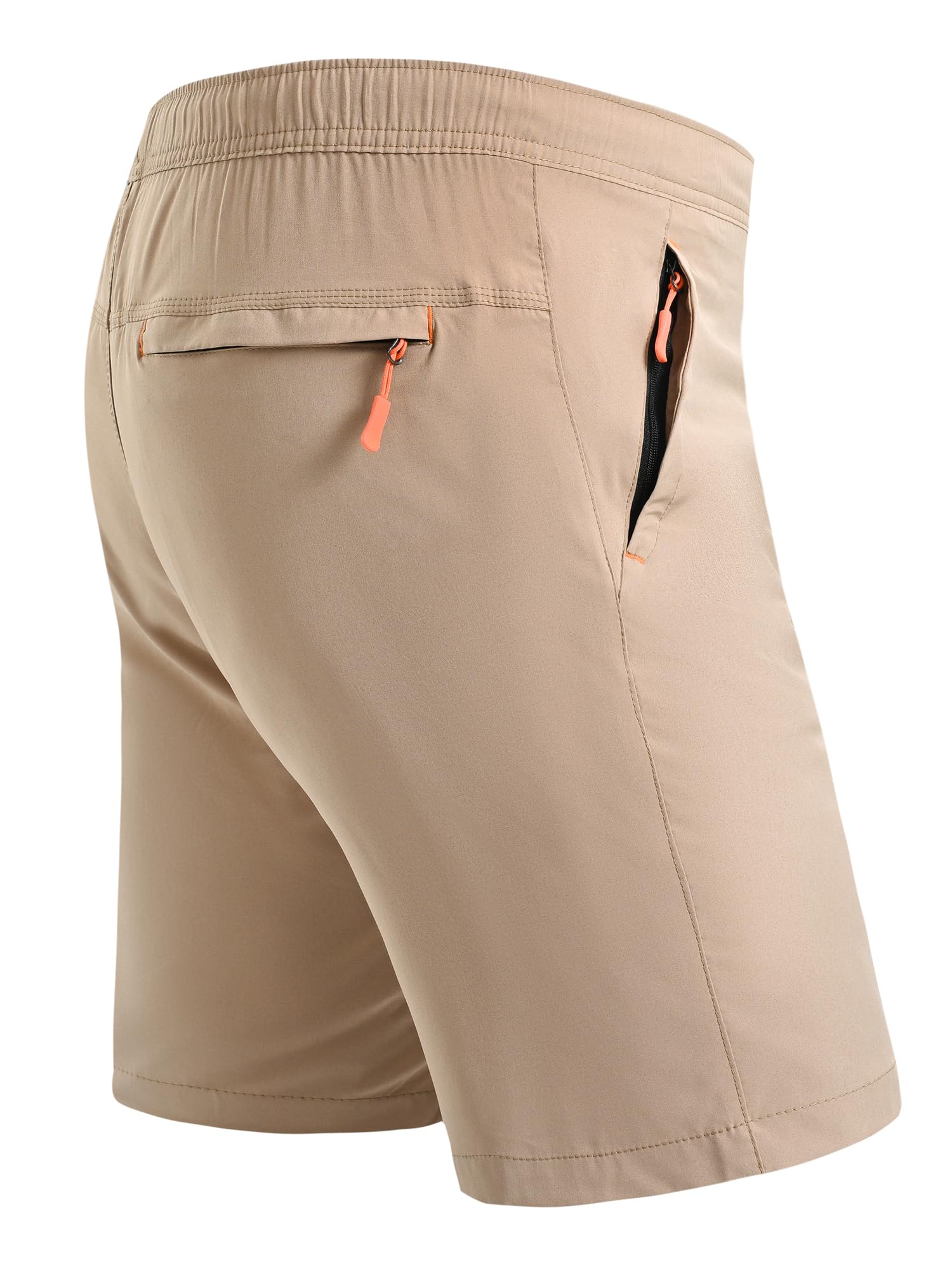 Rapoo Men's 7 Inch Inseam Athletic Shorts - Water Resistant, Lightweight & Quick Dry Workout Shorts with Zipper Pockets for Running, Gym & Outdoor Activities