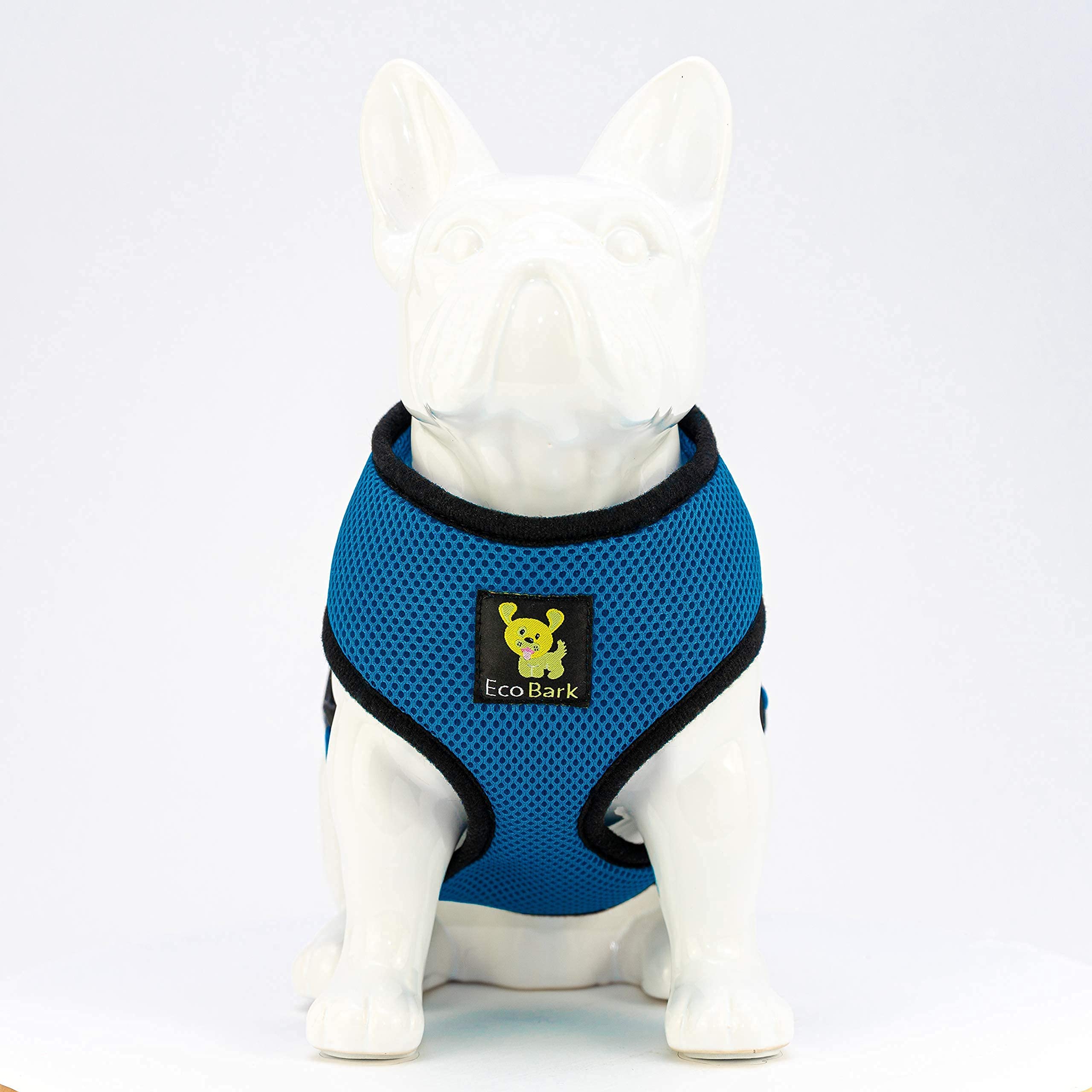 **EcoBark No-Pull Dog Harness - Eco-Friendly Soft Mesh Vest for Small Dogs & Puppies - Comfortable Over-the-Head Design - No Choke, Adjustable Fit (Medium, Teal Blue) - Perfect for Walks, Training & Outdoor Adventures**