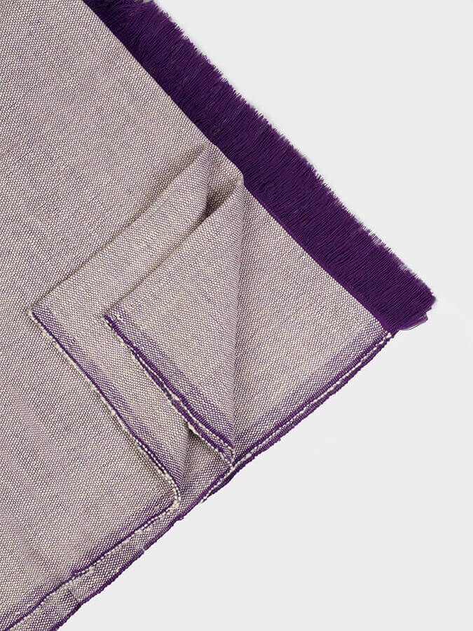 GOTS Certified Organic Cotton Yoga Blanket for Studio & Home - Two-Toned Design for Meditation, Relaxation & Yoga Practice