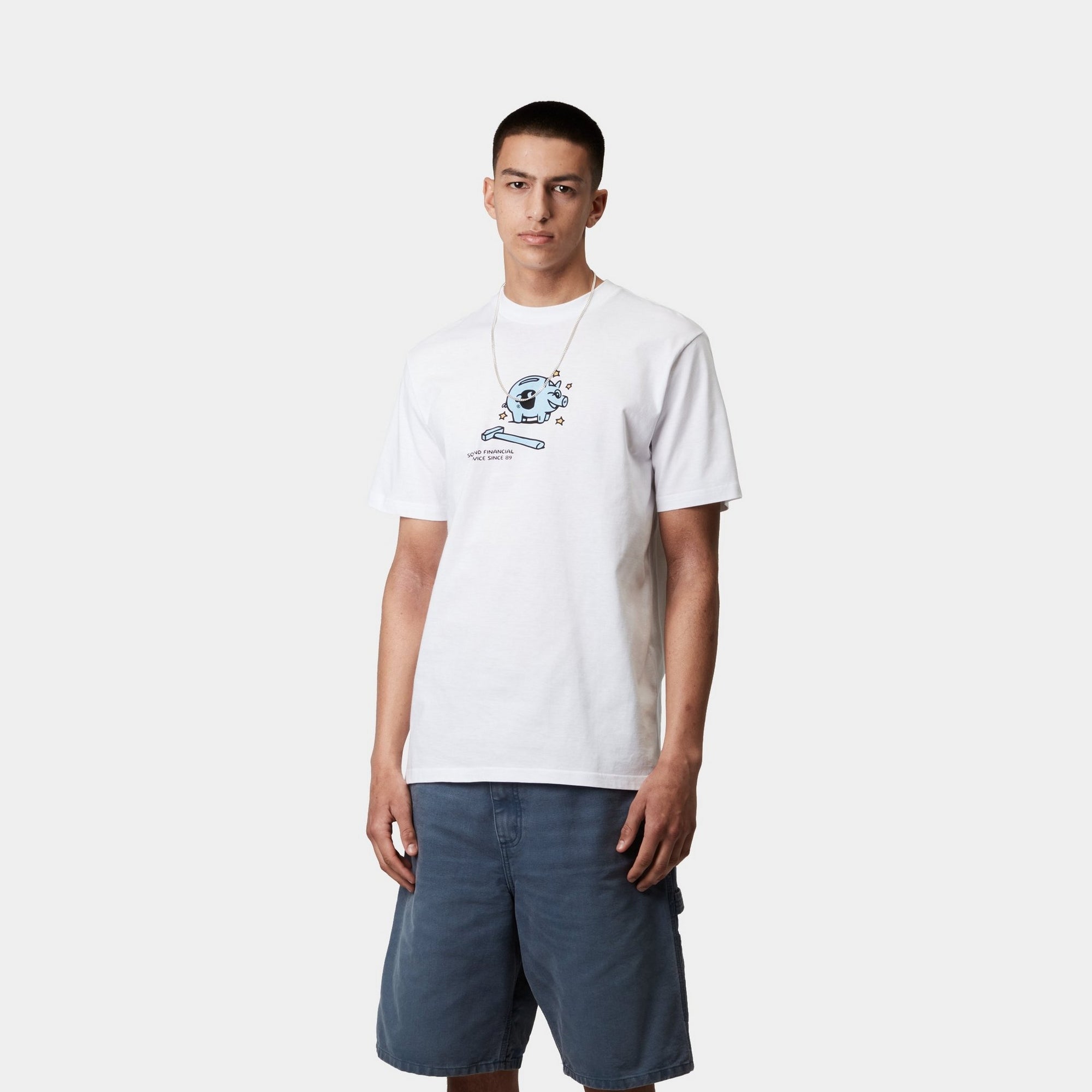Piggybank Graphic T-Shirt for Men & Women | Soft Cotton White Tee | Casual Wear, Gift Idea, Everyday Outfit