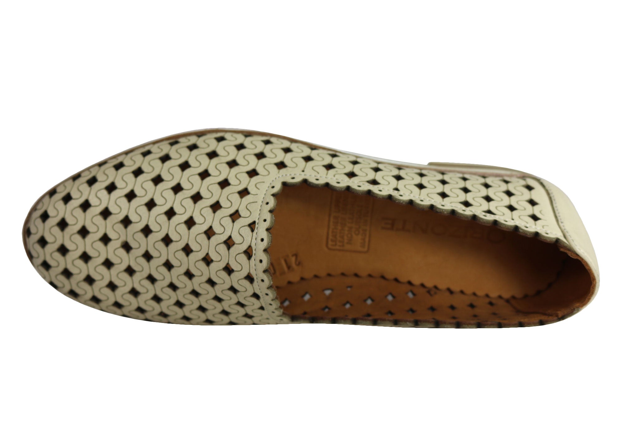 Orizonte Kellie Women's European Beige Leather Comfortable Flat Shoes - Stylish & Comfortable for Work, Travel & Everyday Wear