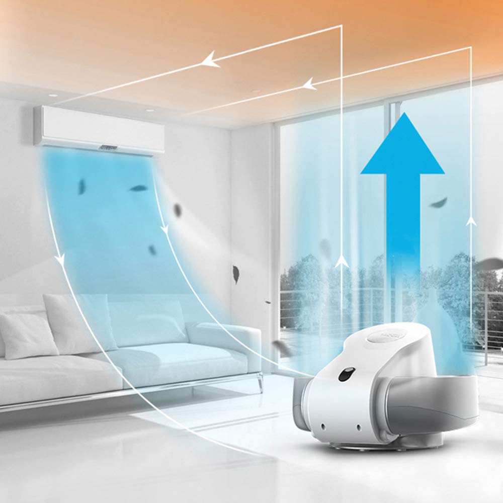 Silver Bladeless Wall Mount Fan - Ultra Quiet Air Circulator with Remote Control & Timer, 90° Oscillation - Perfect for Bedroom, Office, and Living Room Cooling