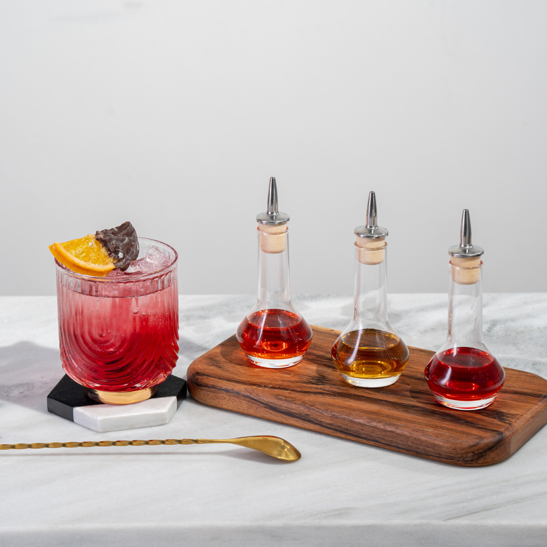 Premium Glass Bitters Bottles with Dropper - Essential for Cocktails, Mocktails & Home Bar Mixing - Perfect for Bartenders & DIY Drink Enthusiasts