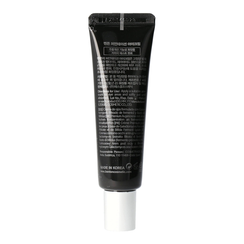BENTON Fermentation Eye Cream 30ml - Anti-Aging & Hydrating Under Eye Treatment for Dark Circles & Wrinkles - Perfect for Night & Day Use