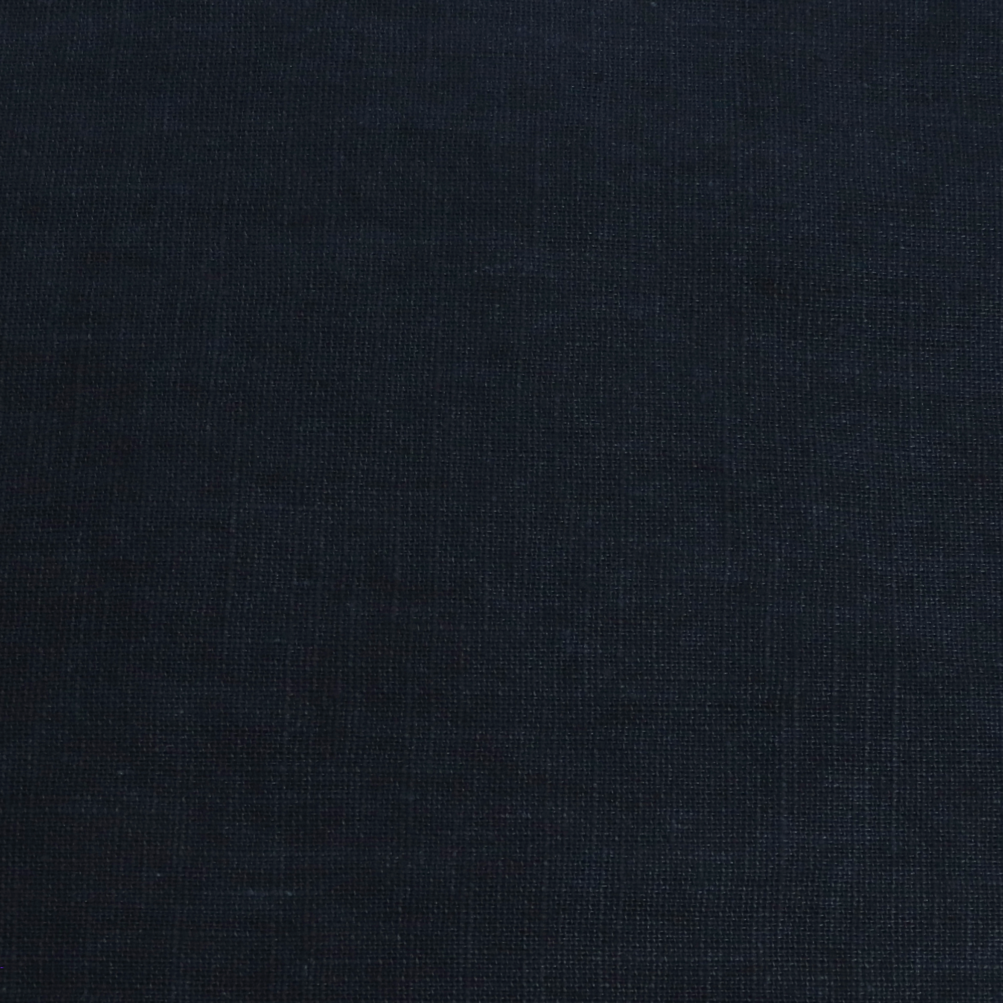 Premium Washed Linen Cotton Blend Lightweight Fabric - Navy Blue - 34cm End of Bolt - Perfect for DIY Clothing, Home Decor & Craft Projects