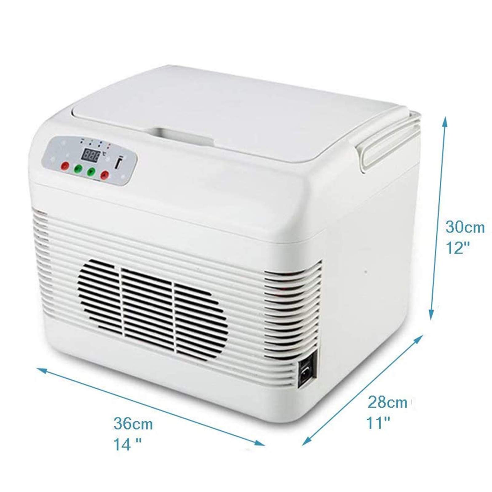 12L Portable Car Refrigerator - Mini Fridge Cooler & Freezer for Insulin, Vaccine & Drug Storage - Dual Mode Cooling/Warming - Ideal for Car, Home, Travel, Camping & Picnic (White)