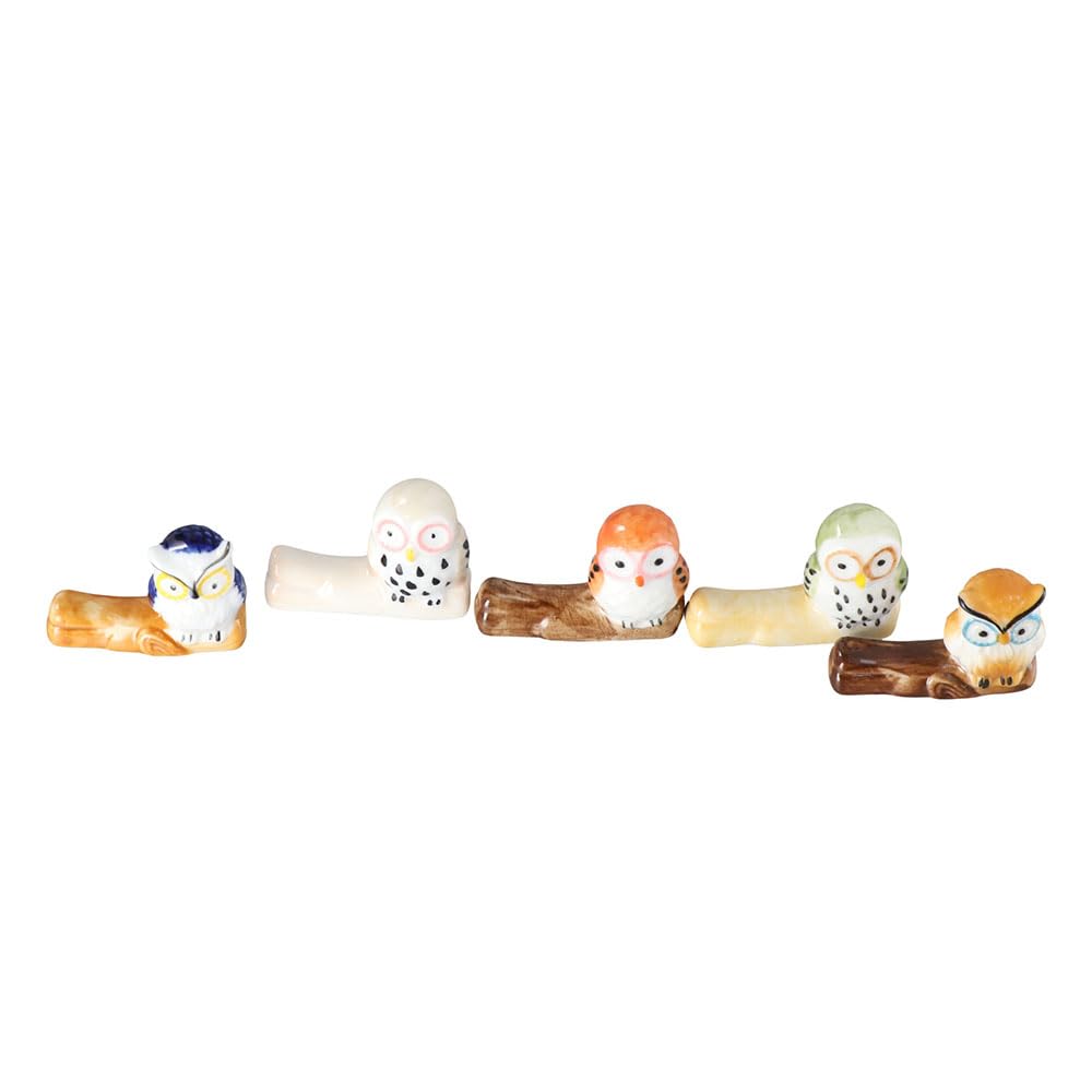 Owl Ceramic Chopstick Rest Holder - Cute Spoon Fork Knife Stand for Kitchen & Dining Table | Perfect Housewarming Gift for Home Decor & Dinnerware Set