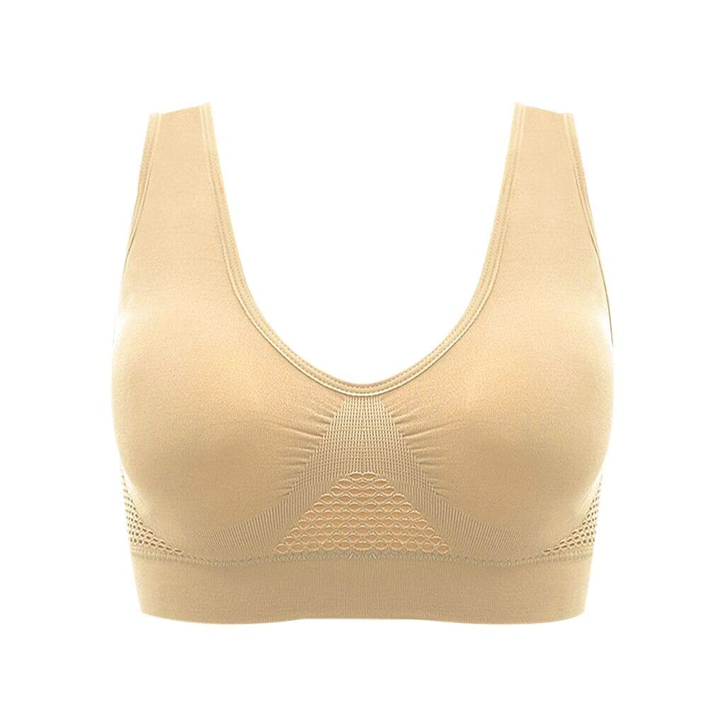 Breathable Cooling Wireless Sports Bra for Yoga, Running & Active Wear - Comfortable Support for Workouts, Sleep & Intimate Moments