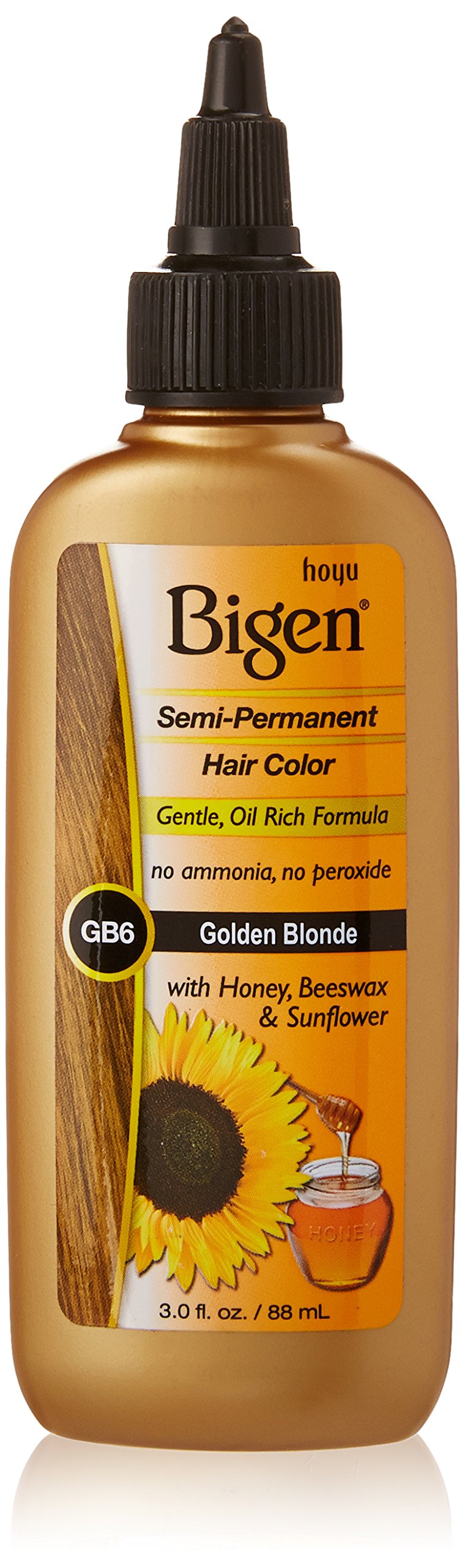 Bigen Semi-Permanent Hair Color - Golden Blonde (BSPGB6) 3 Fl Oz - Long-Lasting, Ammonia-Free Hair Dye for Natural-Looking Highlights at Home