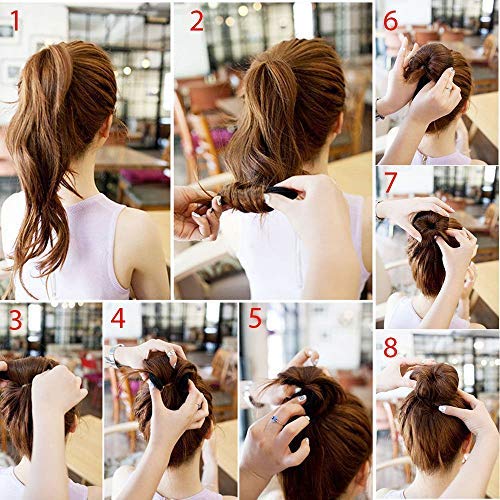 Stallion Black Magic Hair Donut Bun Maker - French Twist Hair Styler DIY Tool (2 Pack) for Women & Girls - Perfect for Updos, Ponytails & Special Occasions