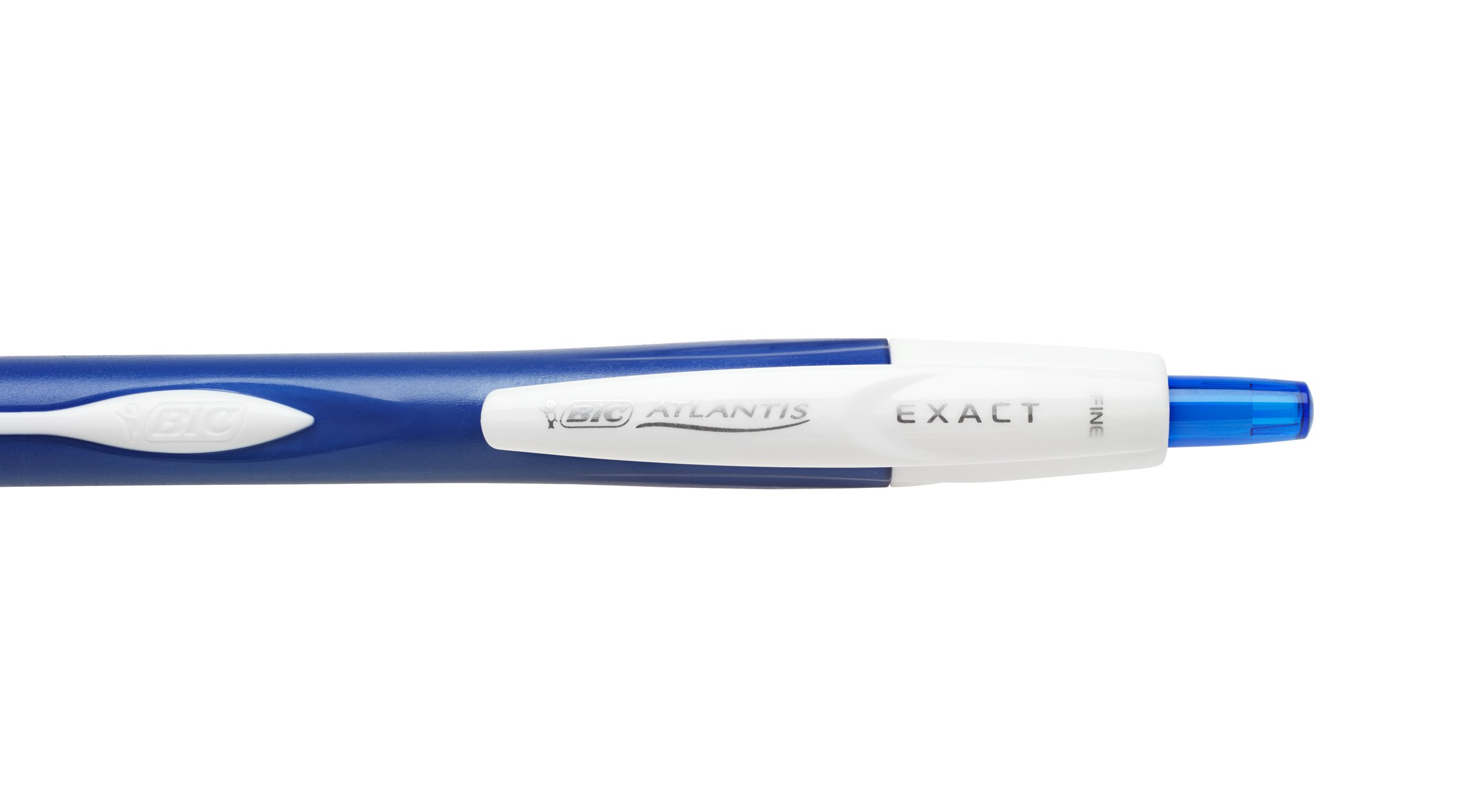 BIC Glide Exact Retractable Ballpoint Pens - Fine Point 0.7mm Blue Ink - Smooth Writing for Office, School & Note Taking - Pack of 3 Pens