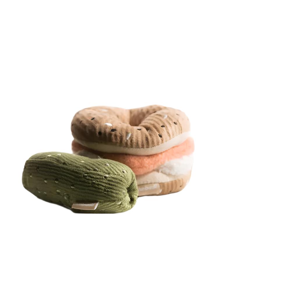 Snuffle Bagel with Pickle Dog Toy - Interactive Treat Puzzle for Dogs - Perfect for Boredom Relief & Mental Stimulation at Home or Outdoors