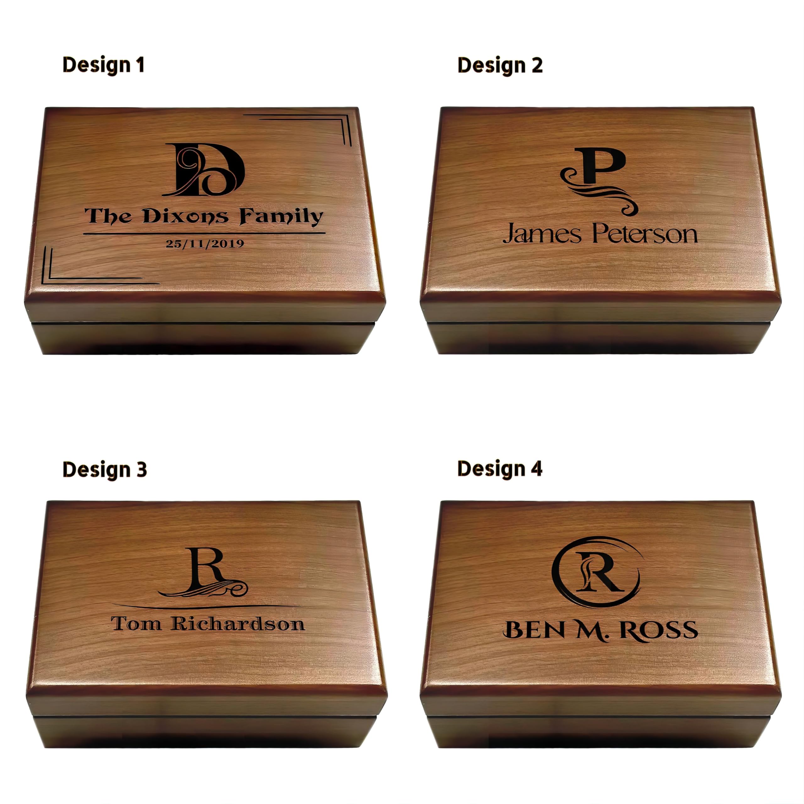 Personalized Engraved Wooden Box - Wedding, Anniversary & Gifts for Home