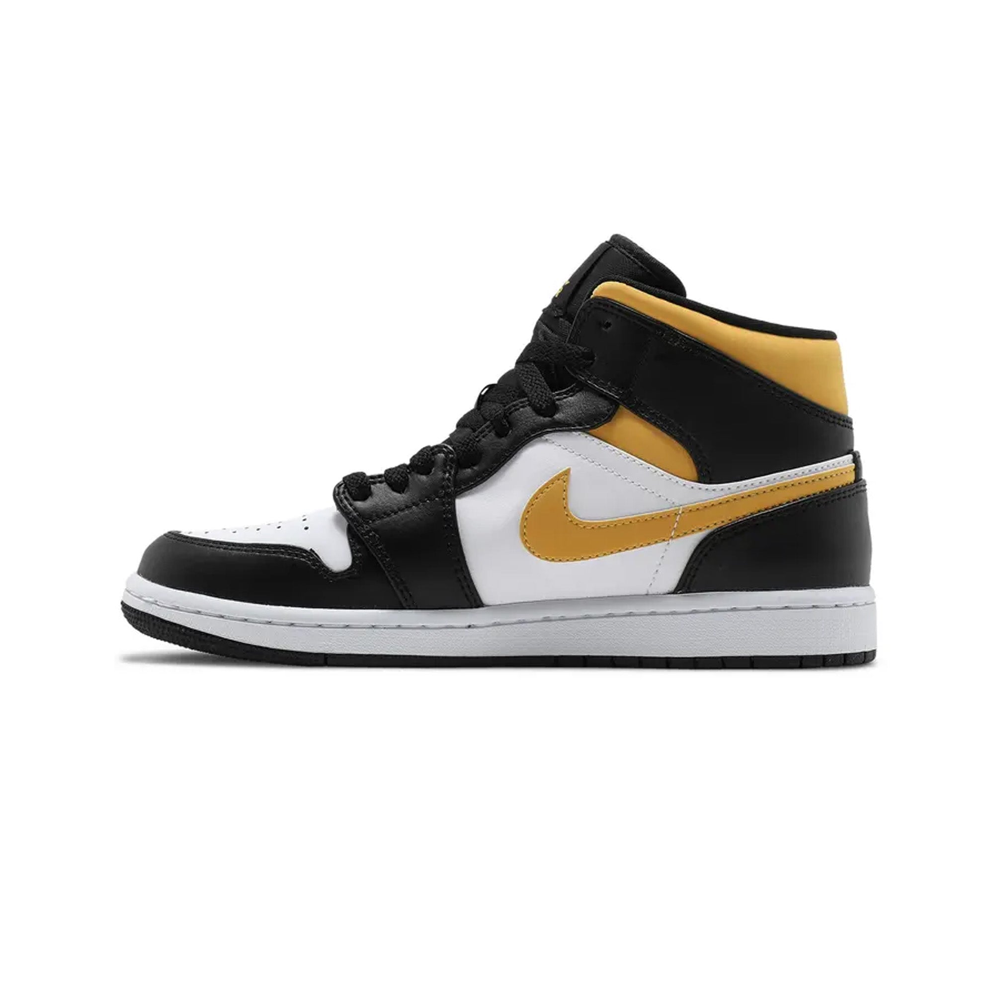 Air Jordan 1 Mid 'White Pollen Black' Men's Basketball Shoes - Stylish Sneakers for Casual Wear, Street Fashion & Sports Performance
