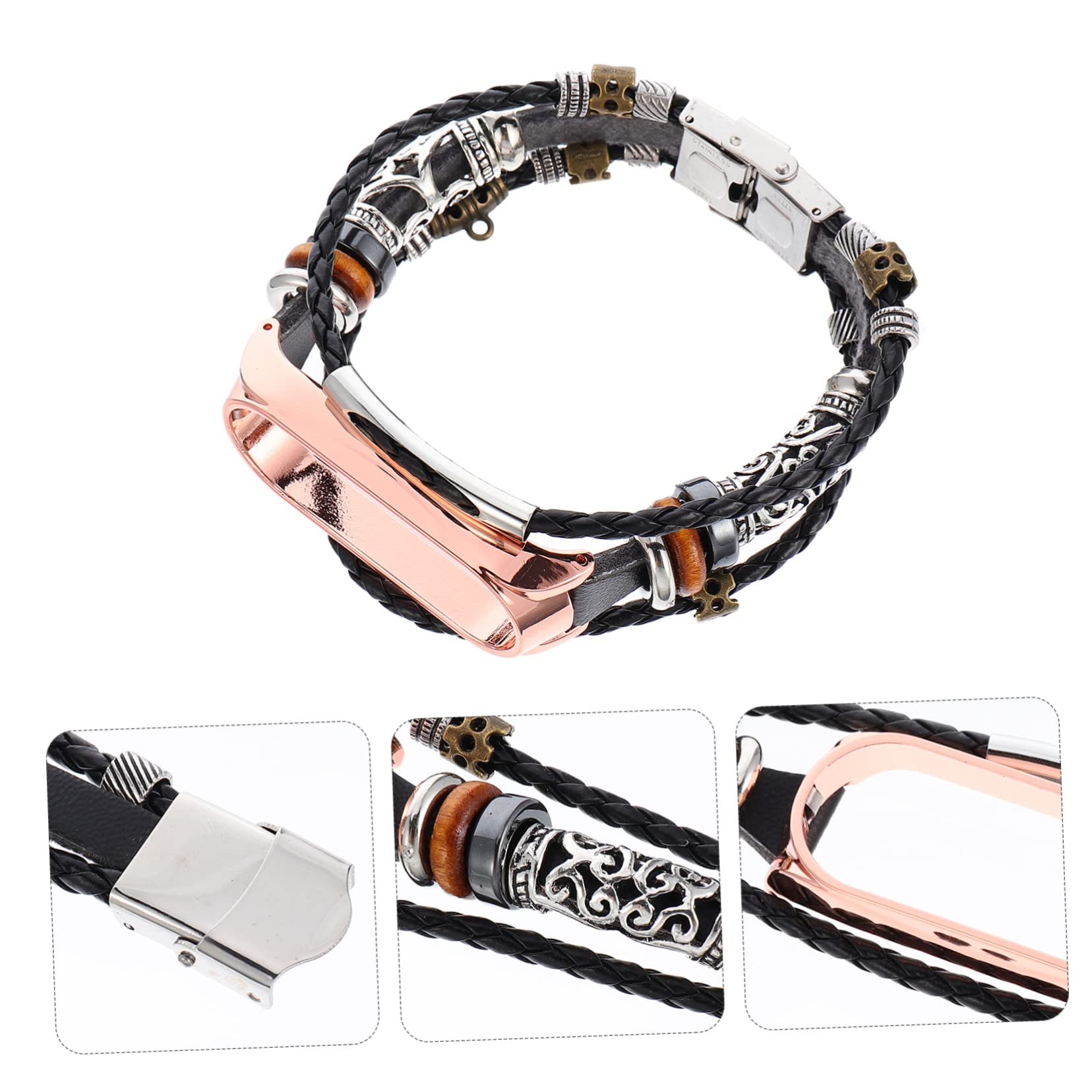 3-Pack Replacement Wristband Strap Compatible with Xiaomi Mi Band - Durable Zinc Alloy Watch Band for Sports, Fitness & Daily Wear