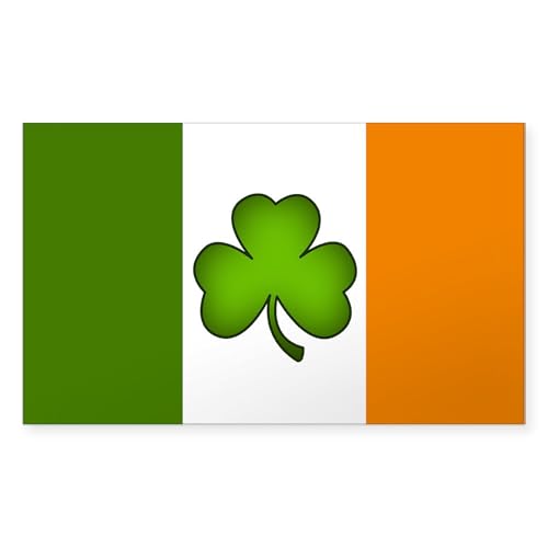 Clear - Irish Flag Shamrock Sticker