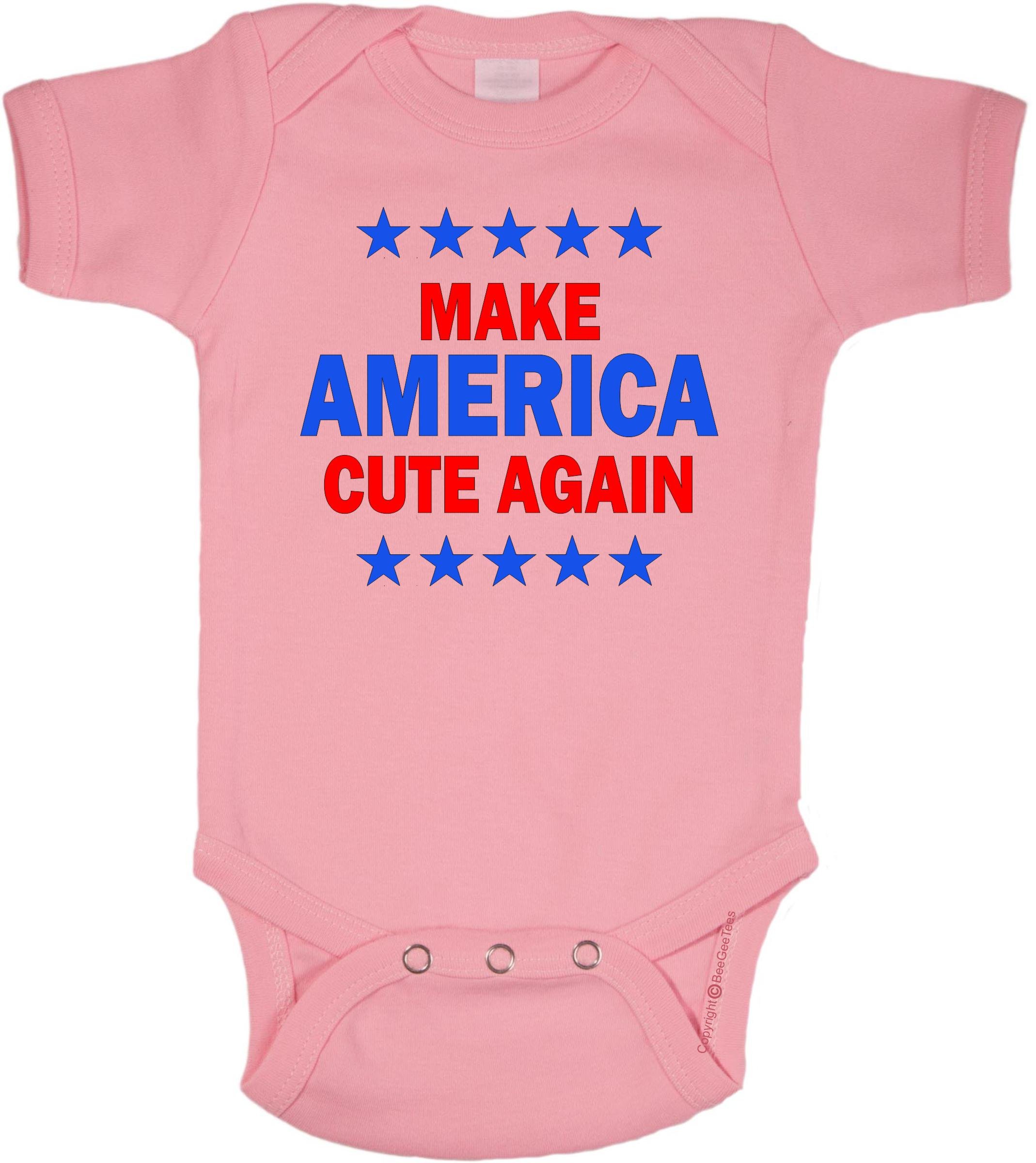 Donald Trump Baby Romper - Patriotic Newborn Outfit, Cute Shower Gift for Boys & Girls | Perfect for 4th of July, Political Events & Photo Shoots