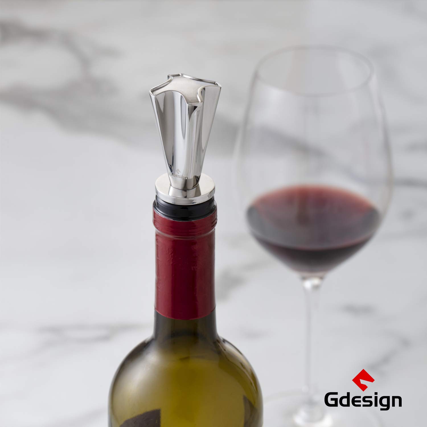 Premium Stainless Steel Wine Stopper - Reusable Wine Saver & Beverage Preserver with Classic Cross Design | Perfect for Red Wine, White Wine, Champagne & Home Bar Accessories