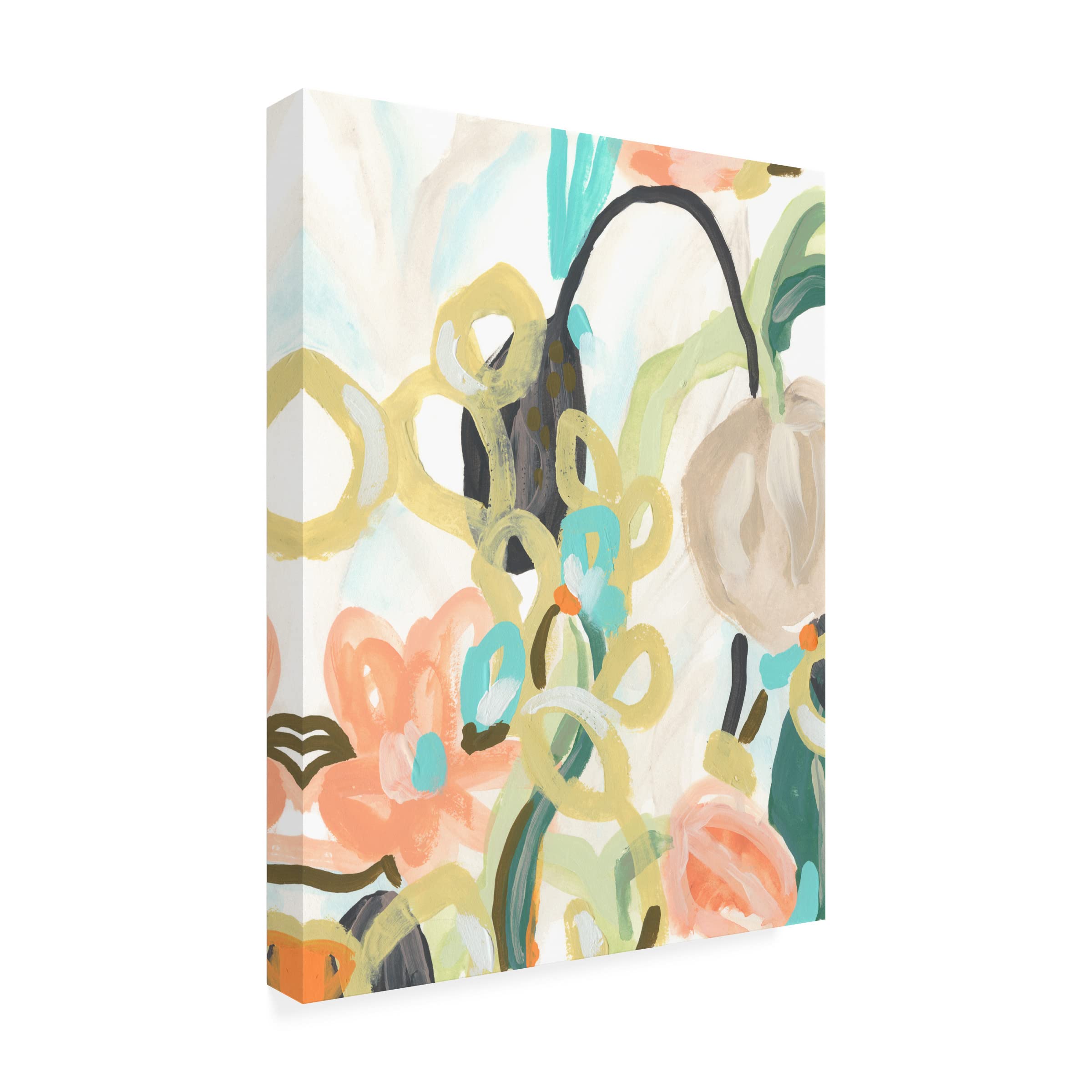Trademark Fine Art 'Tropical Jest II' Canvas Wall Art by June Erica Vess - Vibrant Tropical Painting for Living Room, Bedroom & Office Decor